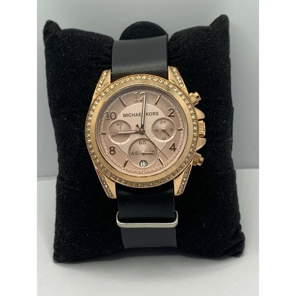 Michael Kors MK5943 Women Black Leather Analog Ros main image 10
